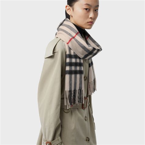 burberry classic check cashmere scarf sale|classic check Burberry cashmere scarf.